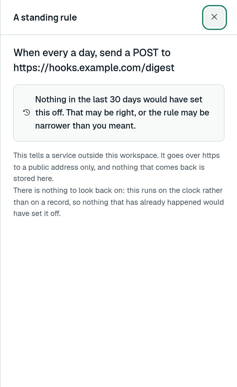 A standing rule — On a schedule